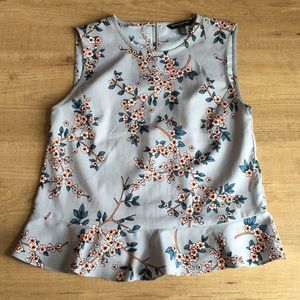 Banana Republic cherry blossom peplum tank